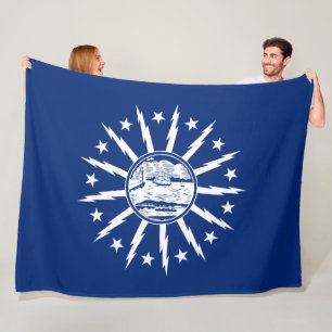 Flag of Buffalo (City in New York State) Fleece Blanket