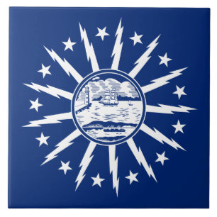 Flag of Buffalo (City in New York State) Tile