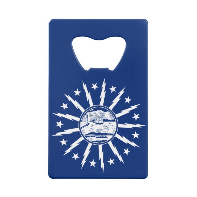 Flag of Buffalo, New York Credit Card Bottle Opene (Front)