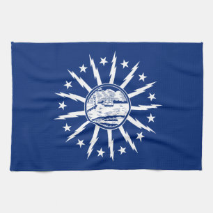 Flag of Buffalo, New York Tea Towel