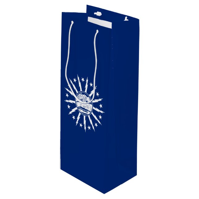 Flag of Buffalo, New York Wine Gift Bag (Front Angled)