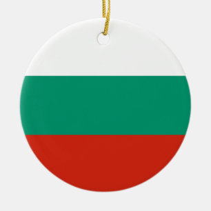 Flag of Bulgaria Ceramic Tree Decoration