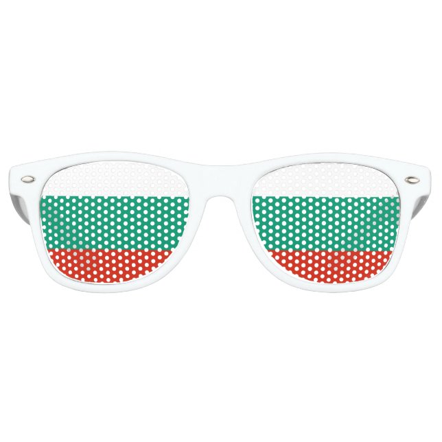 Flag of Bulgaria or Bulgarian Retro Sunglasses (Front)