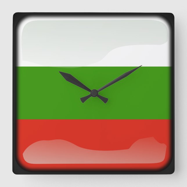 Flag of Bulgaria Square Wall Clock (Front)