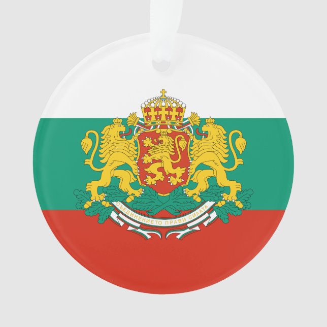 Flag of Bulgaria Tricolour White Green Red Ornament (Front)