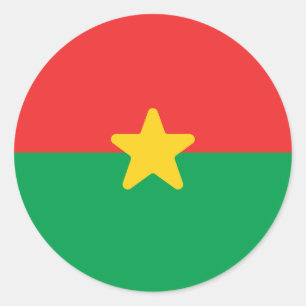 Flag of Burkina Faso Classic Round Sticker