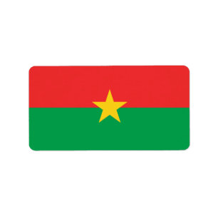 Flag of Burkina Faso Labels