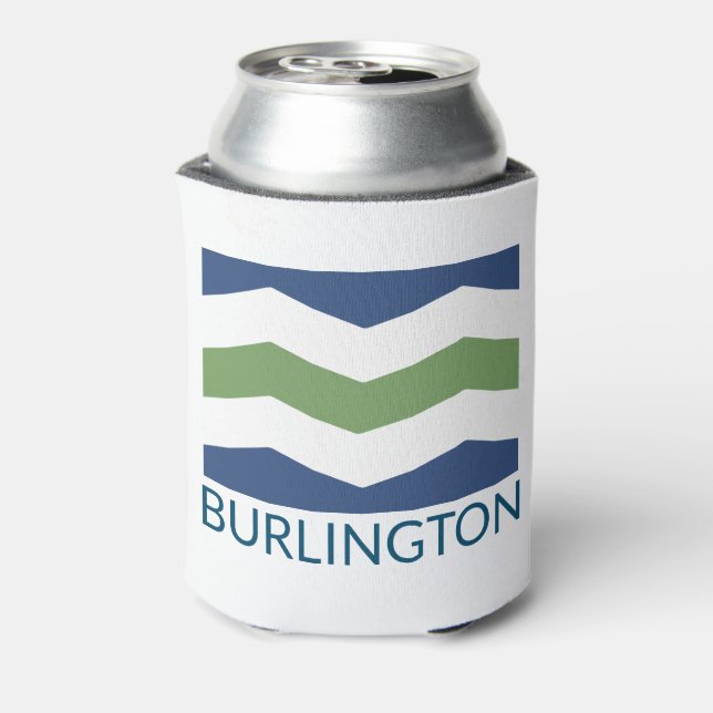 Flag of Burlington, Vermont Can Cooler (Can Back)