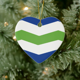 Flag of Burlington, Vermont Ceramic Tree Decoration