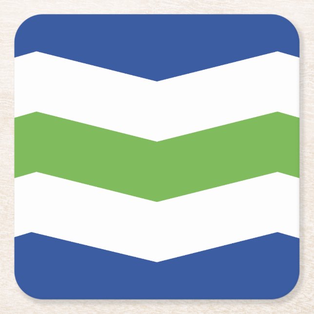 Flag of Burlington, Vermont Square Paper Coaster (Front)