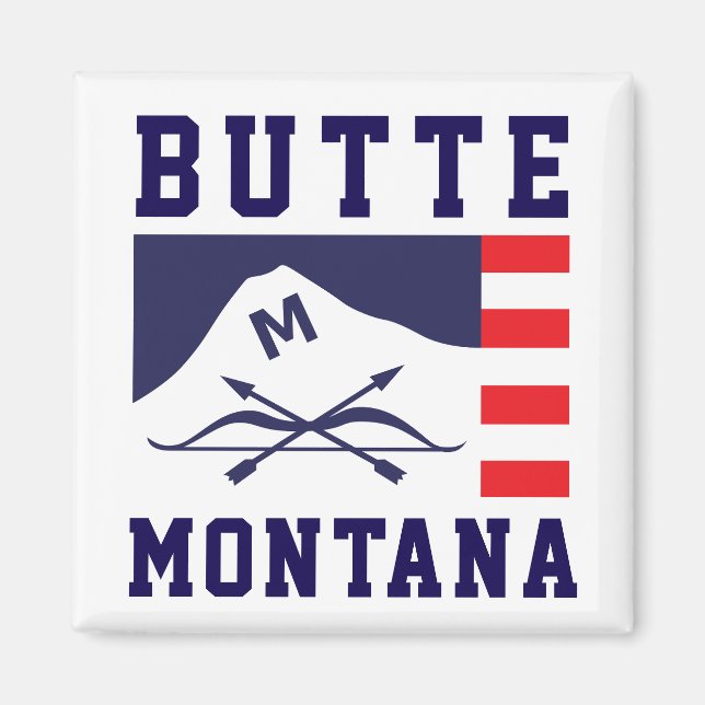 Flag of Butte, Montana Magnet (Front)