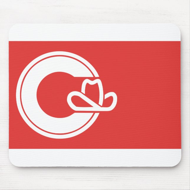 Flag of Calgary, Alberta Mouse Mat (Front)
