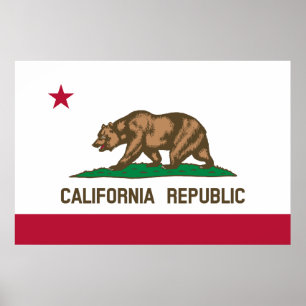 Flag Of California, California flag, Poster