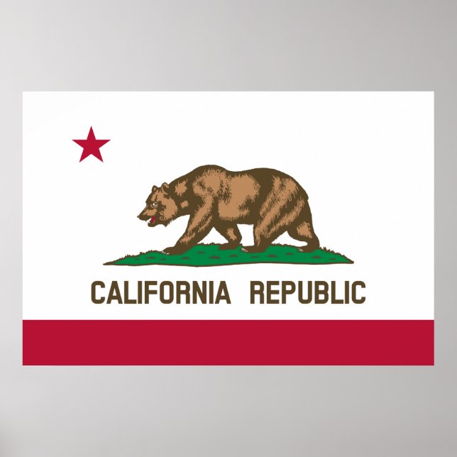 Flag Of California, California flag, Poster (Front)