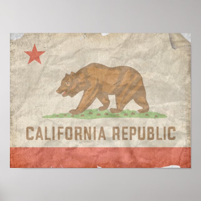 Flag of CALIFORNIA Poster (Front)