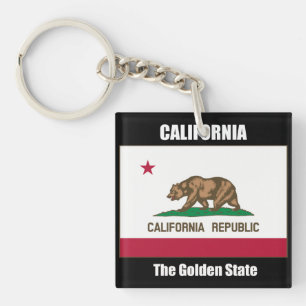 Flag of California, the Golden State Key Ring