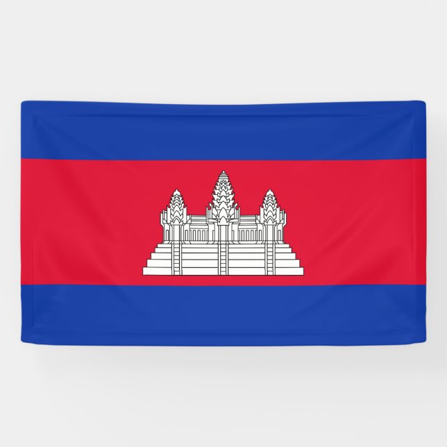 Flag of Cambodia Banner (Horizontal)