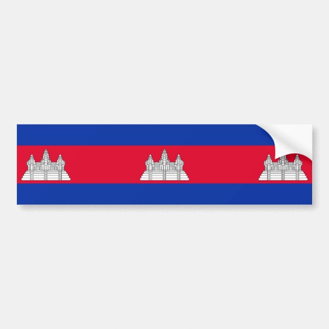 Flag of Cambodia Bumper Sticker (Front)
