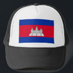 Flag of Cambodia - Cambodian Flag Trucker Hat<br><div class="desc">Flag of Cambodia - Cambodian Flag flags, flag, cambodia, cambodian, flag of cambodia, siem reap, angkor wat, phnom penh, cambodia flag, cambodian flag, flag cambodia</div>