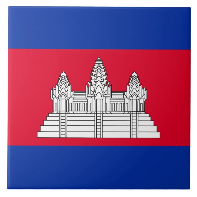 Flag of Cambodia Tile (Front)