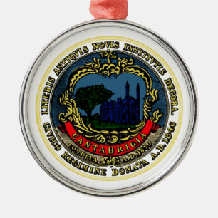 Flag of Cambridge (Massachusetts) Metal Tree Decoration