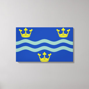 Flag of Cambridgeshire (County of England, UK) Canvas Print