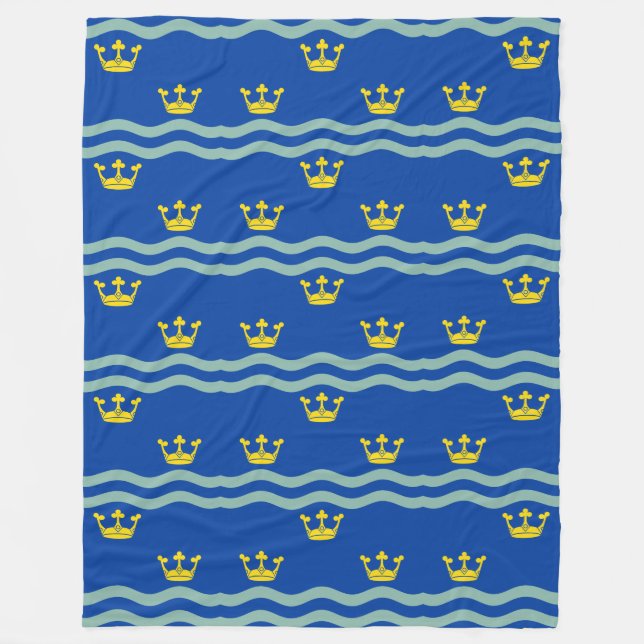 Flag of Cambridgeshire Fleece Blanket (Front)