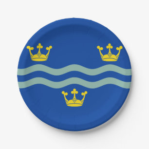 Flag of Cambridgeshire Paper Plates