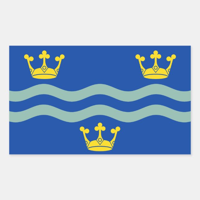 Flag of Cambridgeshire Rectangular Sticker (Front)