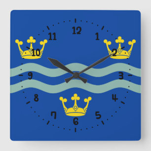 Flag of Cambridgeshire Square Wall Clock