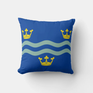 Flag of Cambridgeshire Throw Pillow