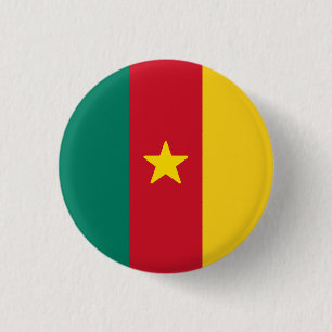 Flag of Cameroon 3 Cm Round Badge