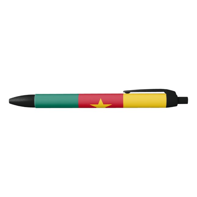 Flag of Cameroon Black Ink Pen (Top)