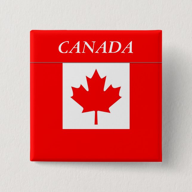 Flag of Canada 15 Cm Square Badge (Front)
