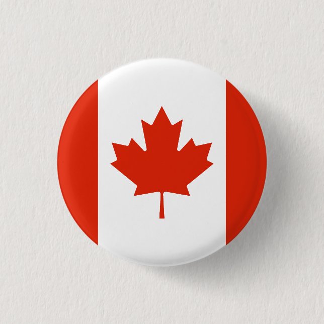 Flag of Canada 3 Cm Round Badge (Front)