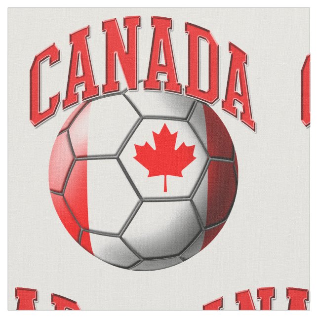 Flag of Canada Canadian Soccer Ball Fabric (Close Up)