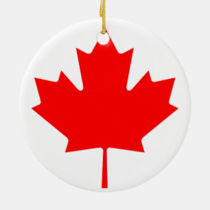 Flag of Canada Ceramic Tree Decoration