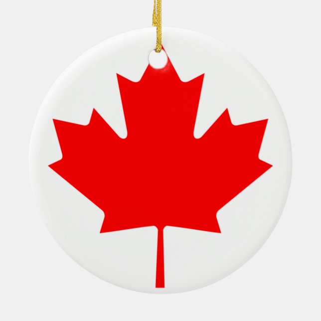 Flag of Canada Ceramic Tree Decoration (Back)