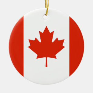 Flag of Canada Ceramic Tree Decoration