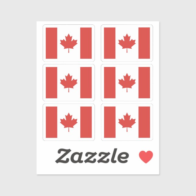 Flag of Canada Collection pack of 6 (Sheet)