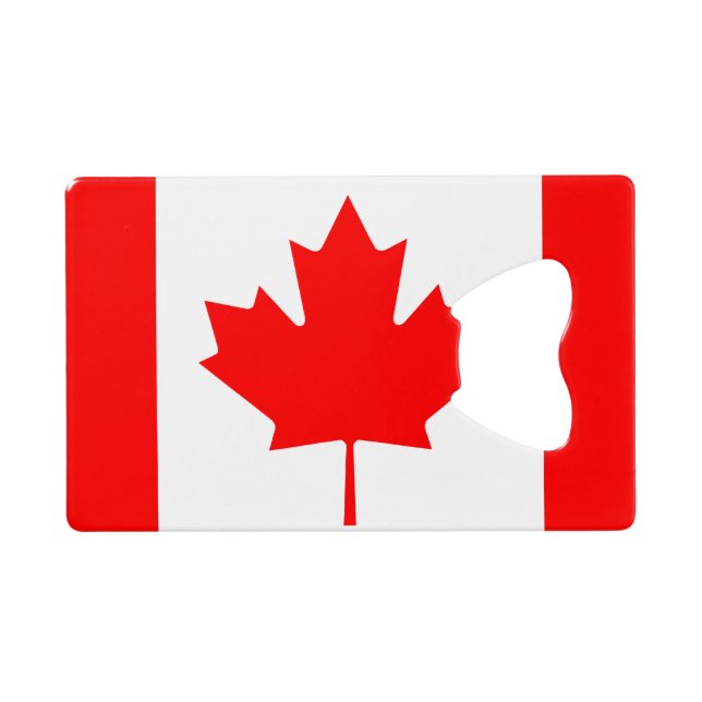 Flag of Canada Credit Card Bottle Opener (Back Horizontal)