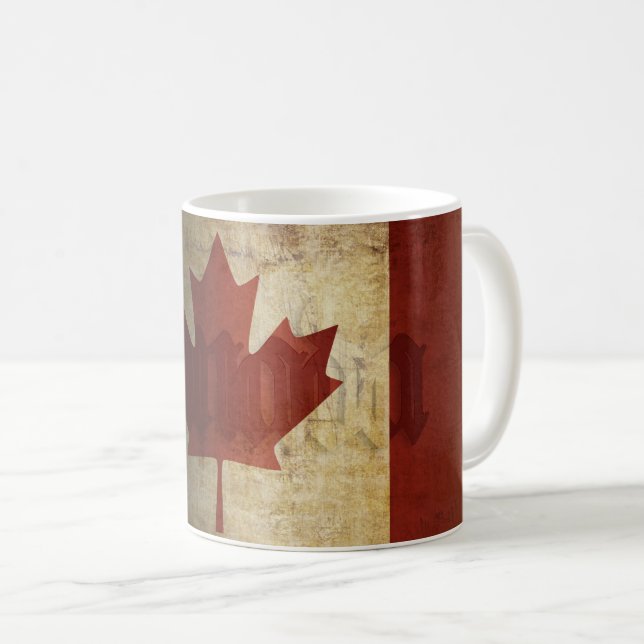Flag of Canada / Grunge... Coffee Mug (Front Right)