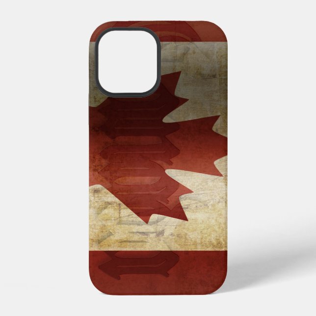Flag of Canada / Grunge iPhone Case (Back)