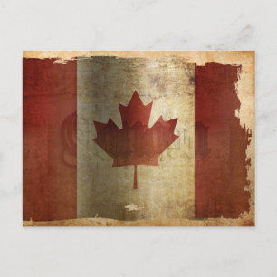 Flag of Canada / Grunge Postcard