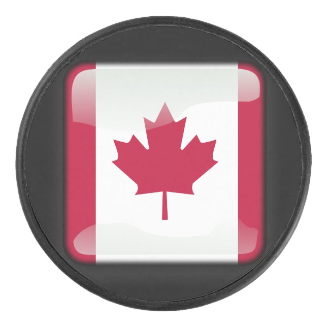 Flag of Canada Hockey Puck (Front)