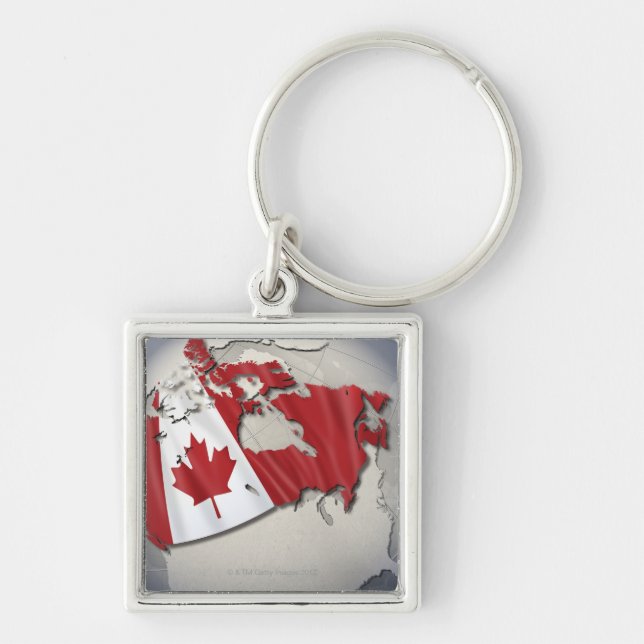 Flag of Canada Key Ring (Front)