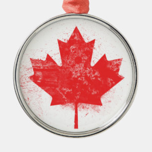 Flag of Canada Metal Tree Decoration