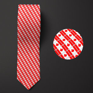 Flag of Canada Pattern Tie