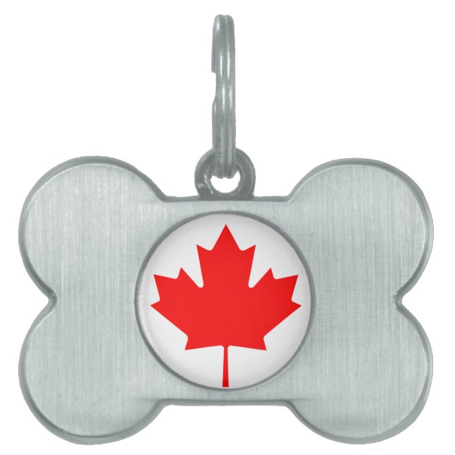 Flag of Canada Pet ID Tag (Front)