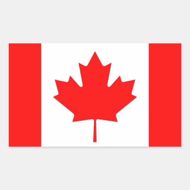 Flag of Canada Rectangular Sticker (Front)